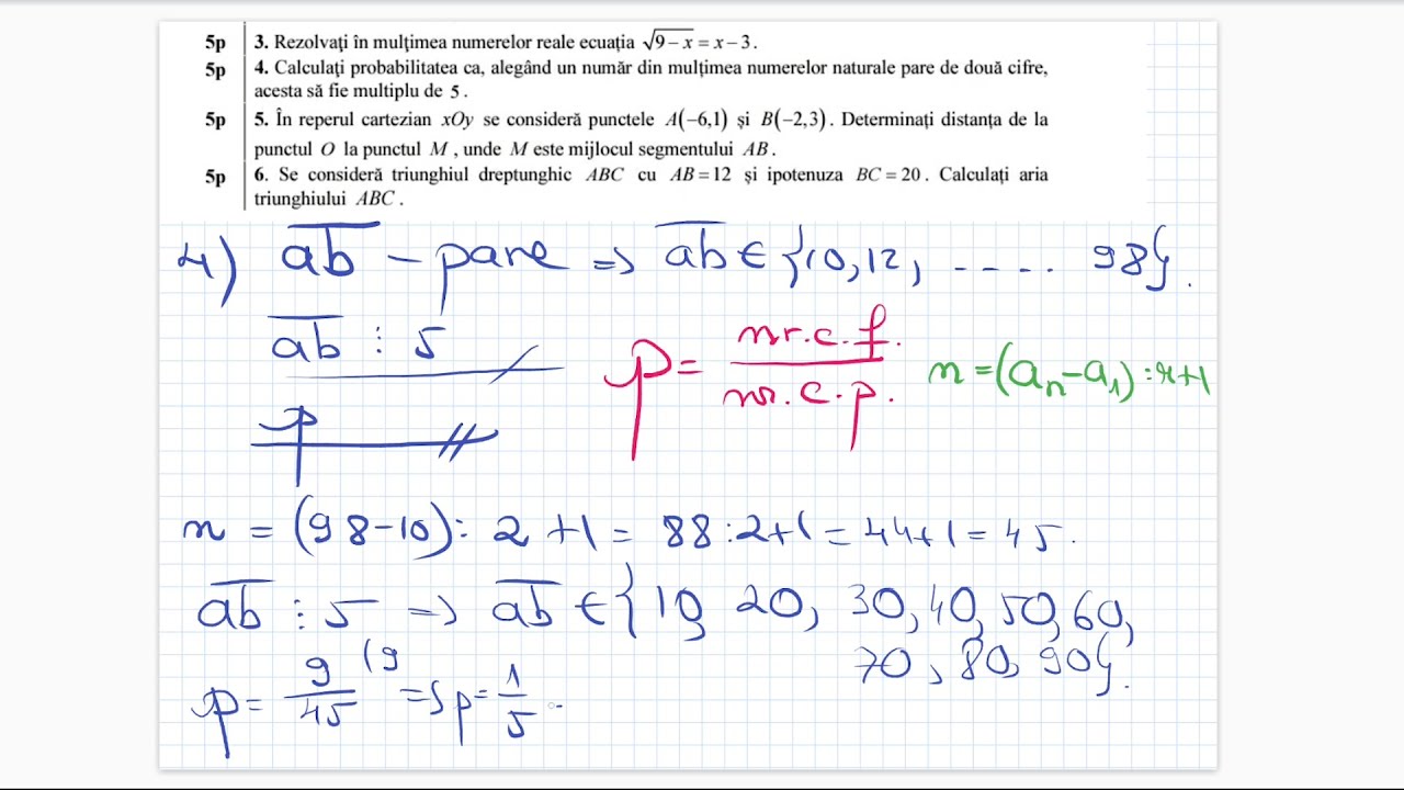 Bacalaureat 2021 - Tehnologic - Testul 3 - Teste antrenament - Clasa a 12-a