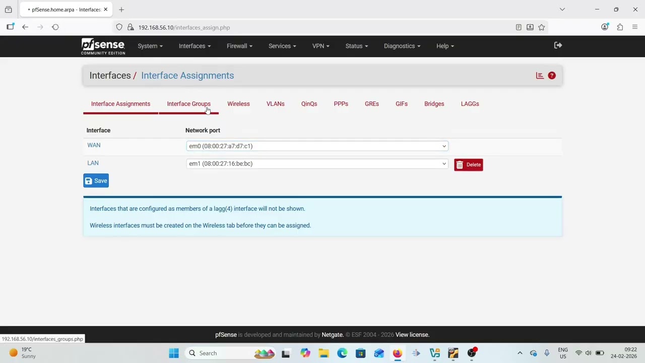 pfSense4 - The pfSense console walkthrough