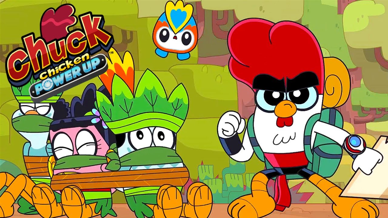 Chuck Chicken 🐔 Power Up 💢 4 episodes in a row 5-8 | Episodes collection 💢 Chuck Chicken Cartoons