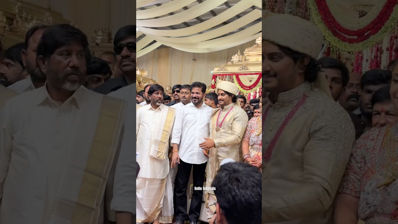 CM Revanth Reddy at deputy CM Bhatti vikramarka son marriage #cmrevanthreddy #congress #ktr