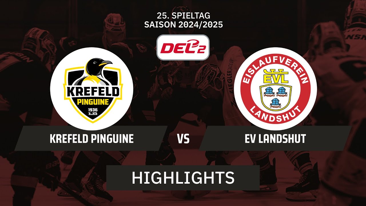 DEL2: Krefeld Pinguine vs. EV Landshut I Highlights - 25. Spieltag | SDTV Eishockey