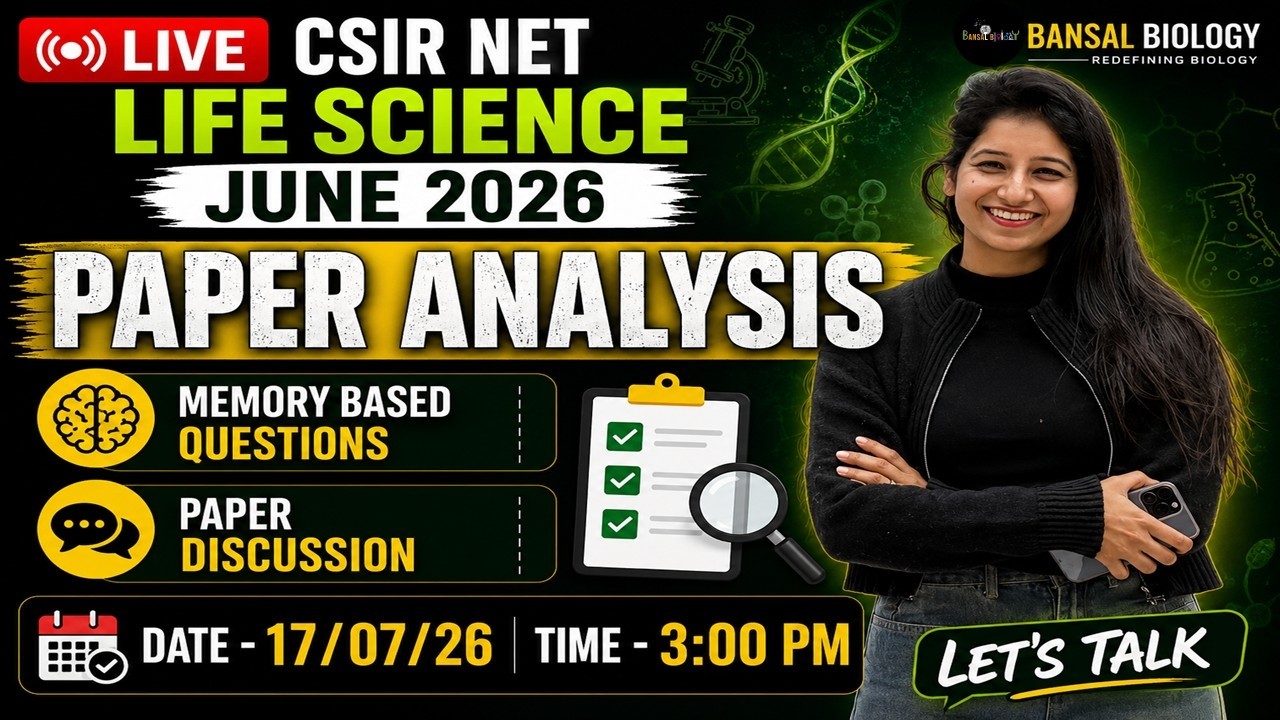 CSIR NET JUNE 2026 Life Science Paper Discussion I Memory Based Questions I How was the paper?