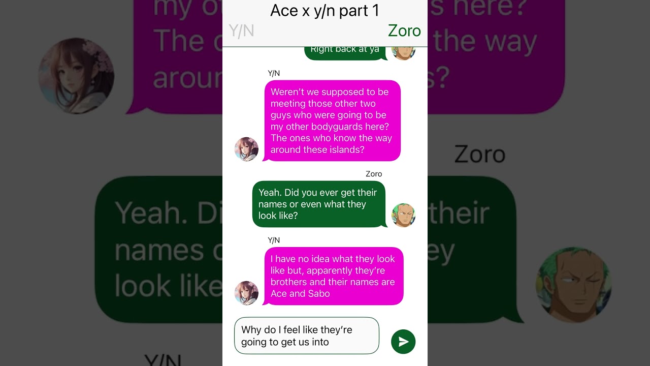 Ace x y/n text story part 1