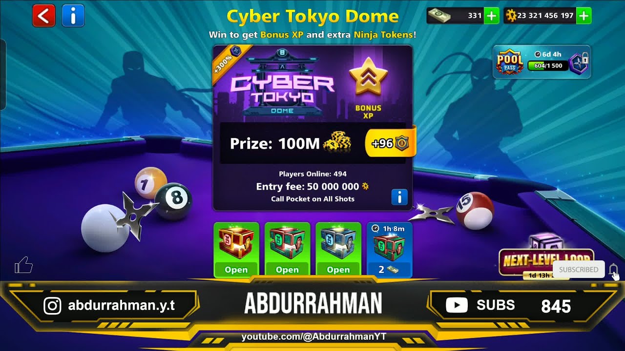 8 Ball Pool Cyber Tokyo Dome Event Live Gameplay