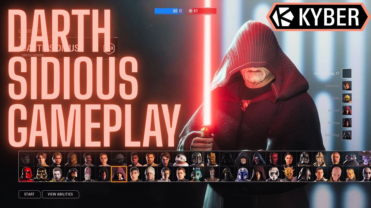 DARTH SIDIOUS IS UNSTOPPABLE IN 1V1S | Hero Showdown #5 | Kyber Battlefront 2 |