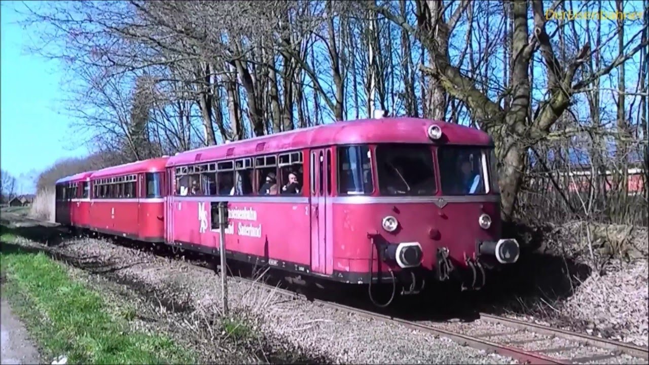 Die Museumseisenbahn Ammerland-Barßel-Saterland auf der Strecke zwischen Cloppenburg und Frisoythe