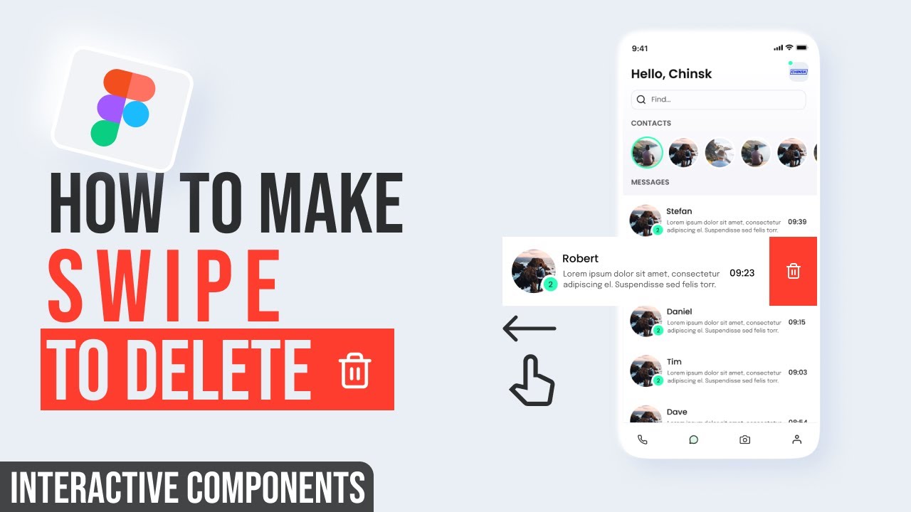 Figma Swipe to Delete | Interactive Components