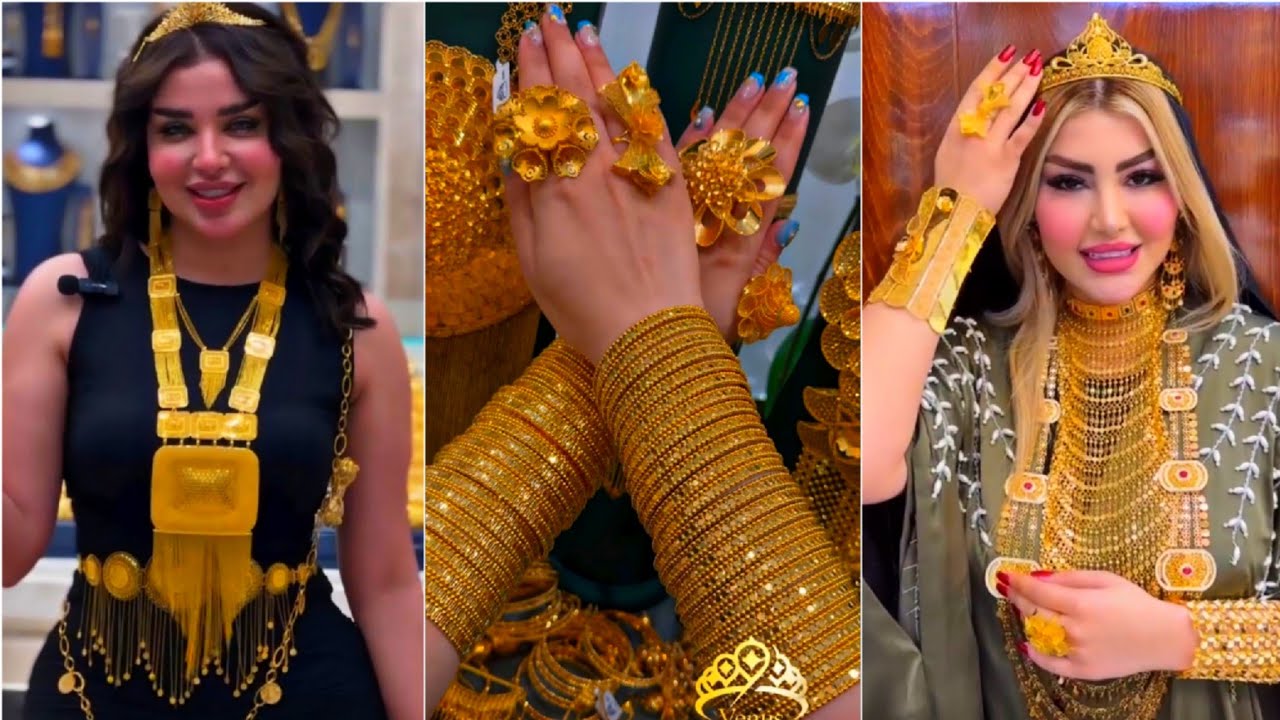 ذهب خليجي فاااخر زينة وخزينة21 ملكى عيار21 🔥 تميزى بتصاميم2025 #قلادات#اساور#اكسبلور 