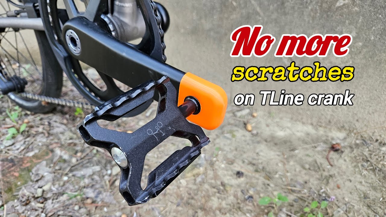 No more ground scratches on my Brompton TLine cranks 👉TPU crank protector