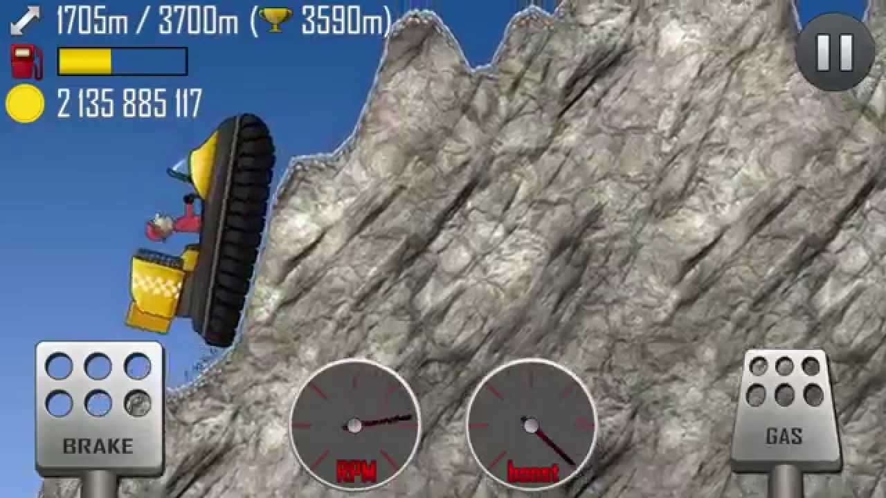 Hill Climb Racing - Mountain 3681m on Hovercraft
