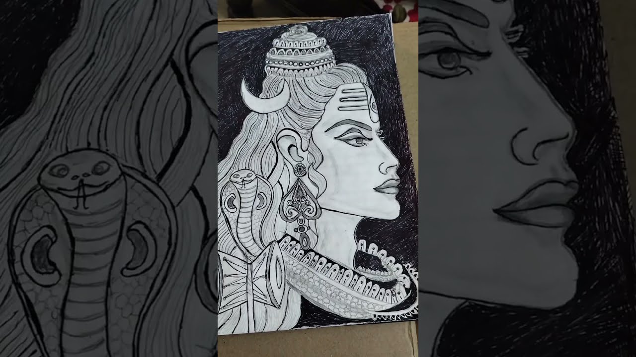 Lord Shiva drawing 🙏|easy God shiva sketch for Mahashivratri#youtubevideo#drawing#youtube#sketch#art