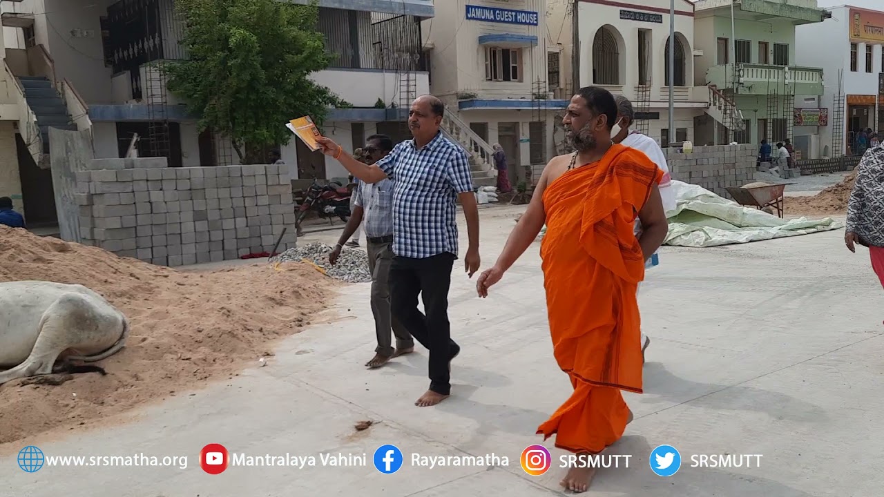 H.H. Sri Subudhendra Teertha Swamiji visited ongoing works at Mantralayam - 10.11.2021