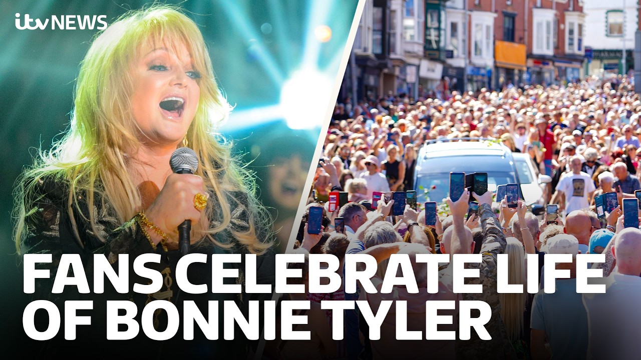 Fans say goodbye to Bonnie Tyler as coffin is brought home