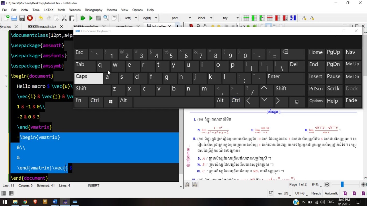 Macro in TeXStudio