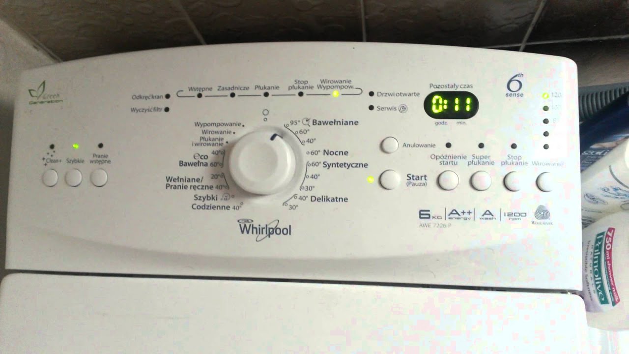 Whirlpool AWE 7226 P - final spinning noise.