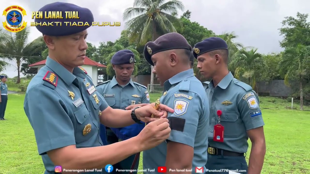 UPACARA KENAIKAN PANGKAT PERWIRA,BINTARA DAN TAMTAMA LANAL TUAL PRIODE 1 APRIL 2025