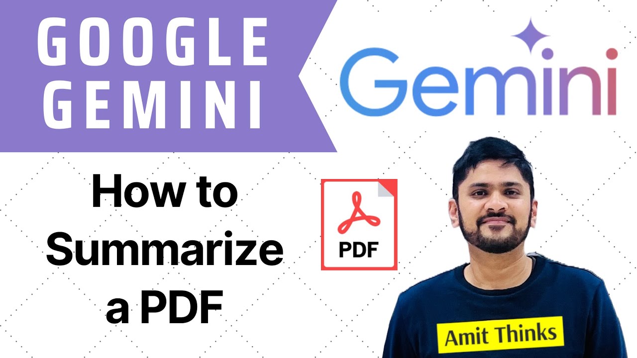 How To Summarize A PDF In Google Gemini for free | Generative AI | 2024 | Amit Thinks