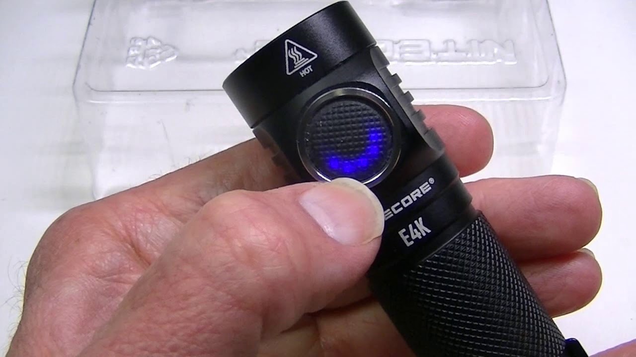 Nitecore E4K. 4400 lumen Next Generation flashlight. 21700 USB battery.