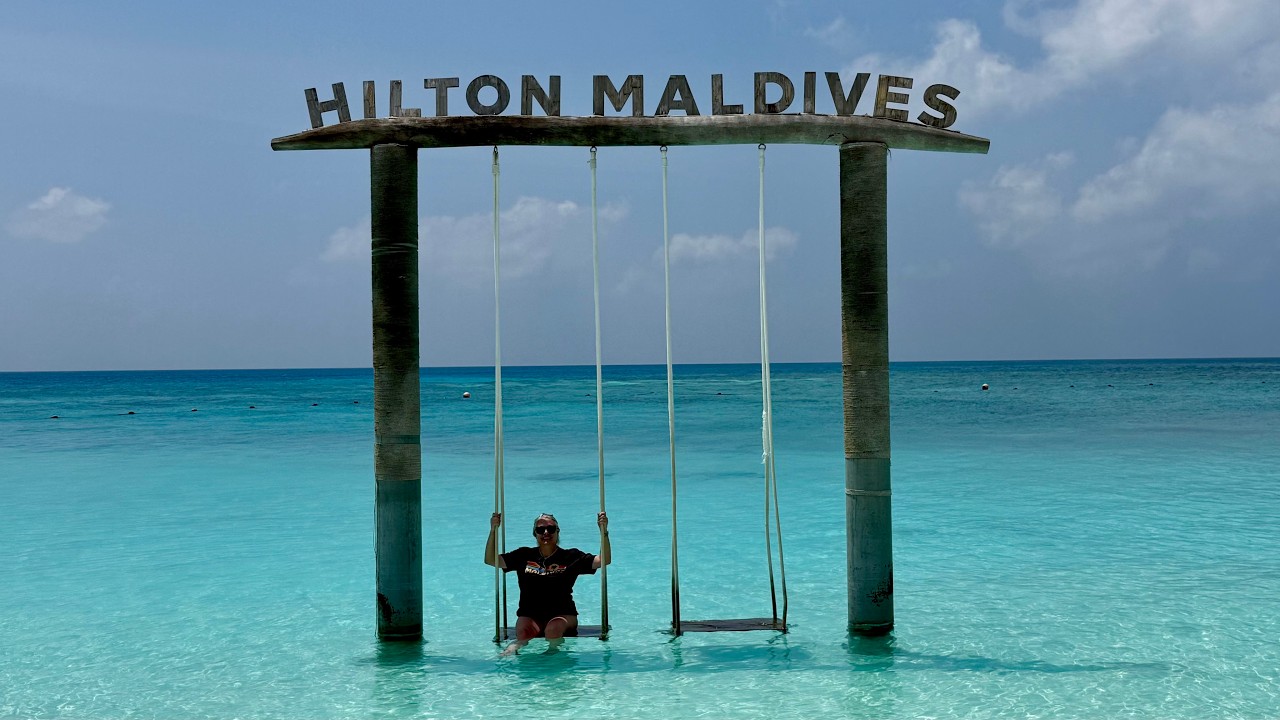 Heidi and Patrick in Maldives, February 2026 - Hilton Aminguri Resort and Spa Maldives