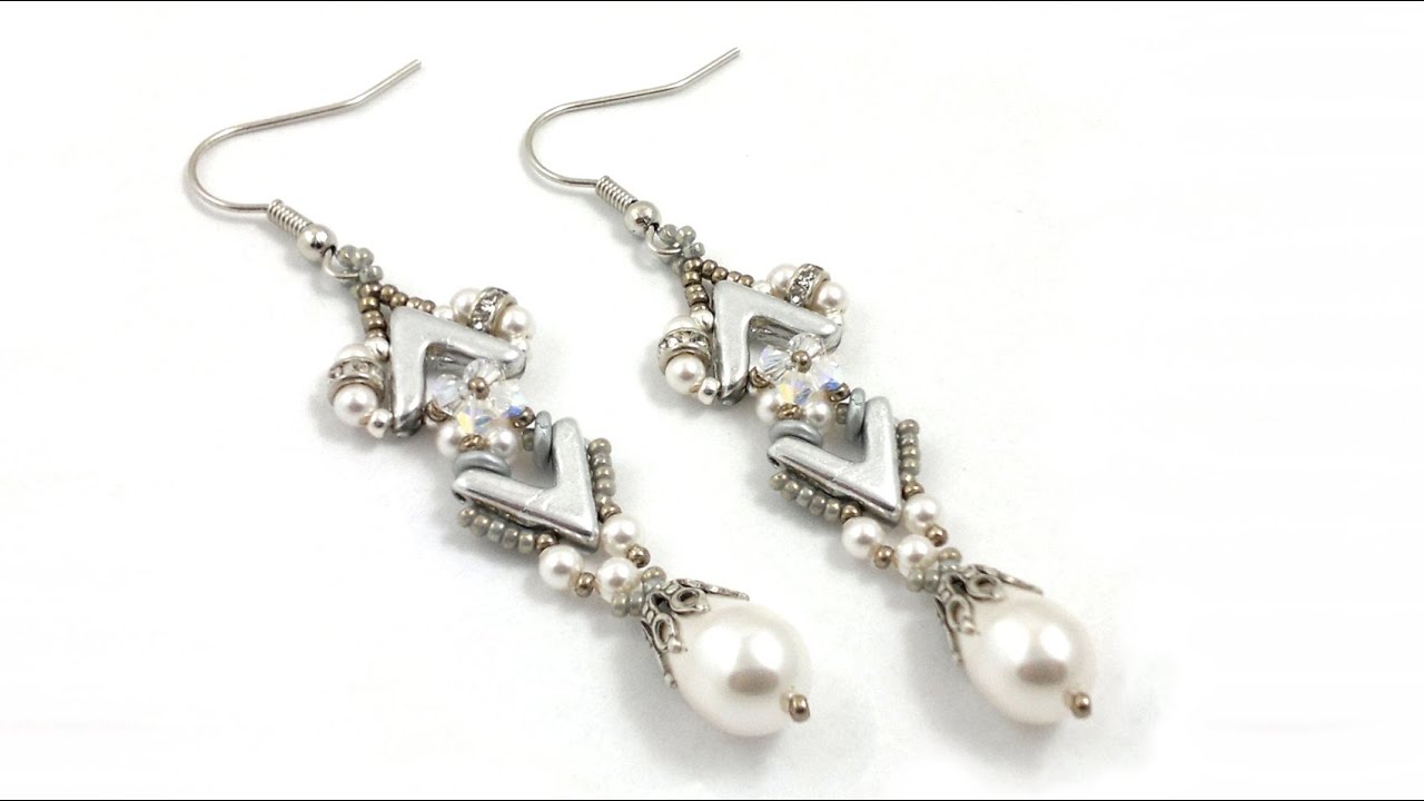 Beading4perfectionists : Art Deco: Great-Grandmom's Wedding Earrings beading tutorial