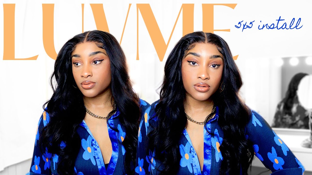 5x5 HD lace middle part Buss down install | IT'S GIVING SCALP| ft. Luvme hair