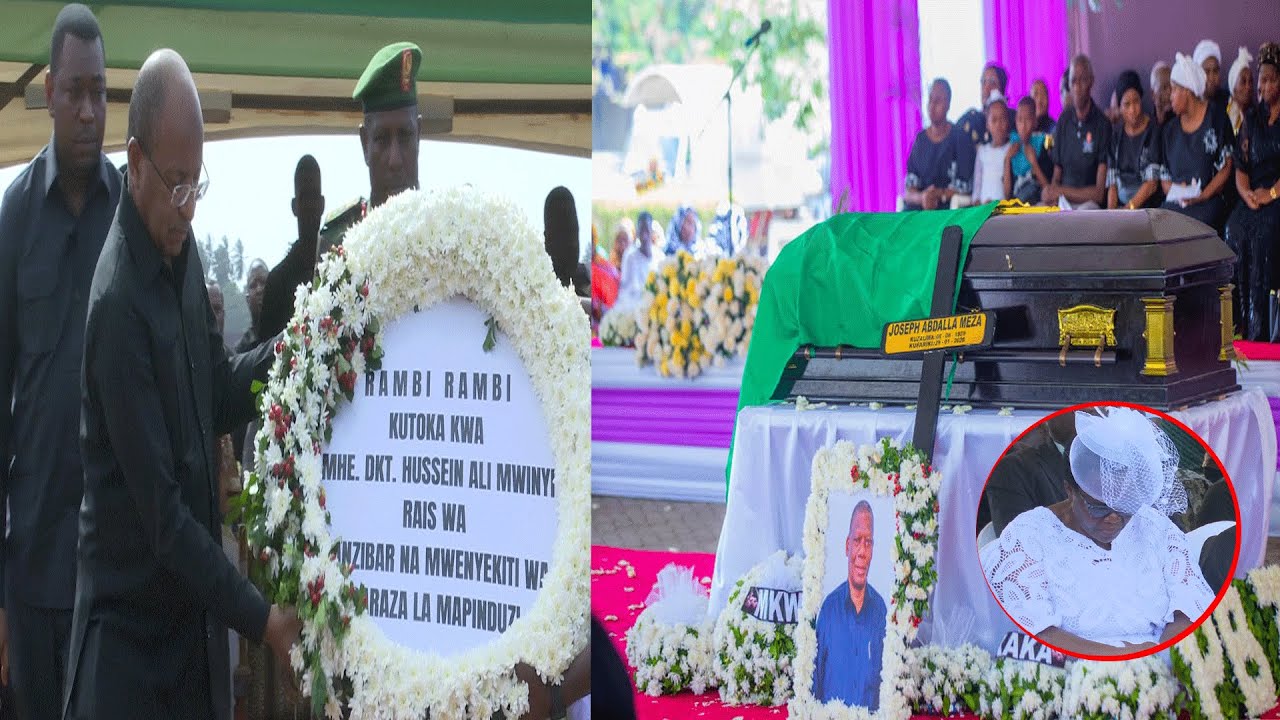 DKT. MWINYI AONGOZA MAZISHI YA MAREHEMU JOSEPH ABDALLAH MEZA