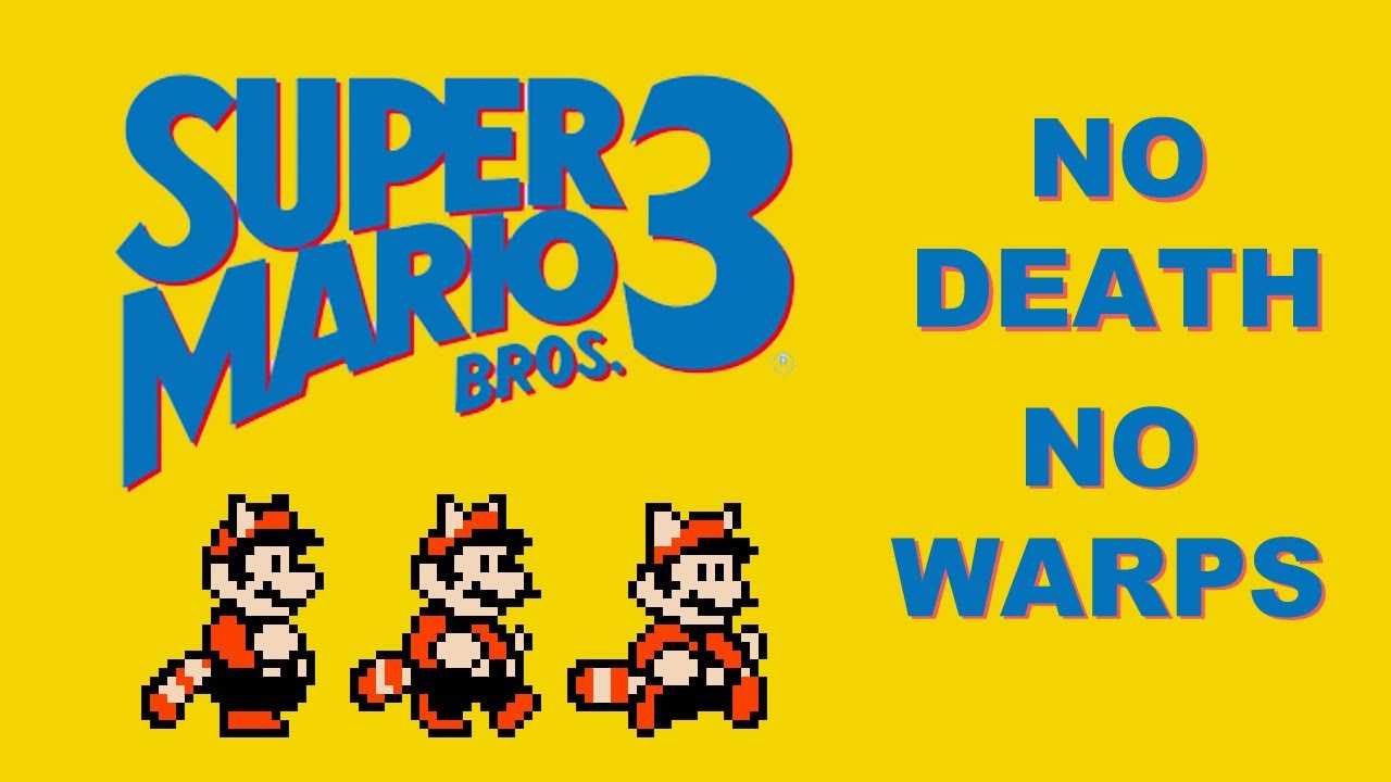 Super Mario Bros 3 (NES) No Death No Warps - Mike Matei Live