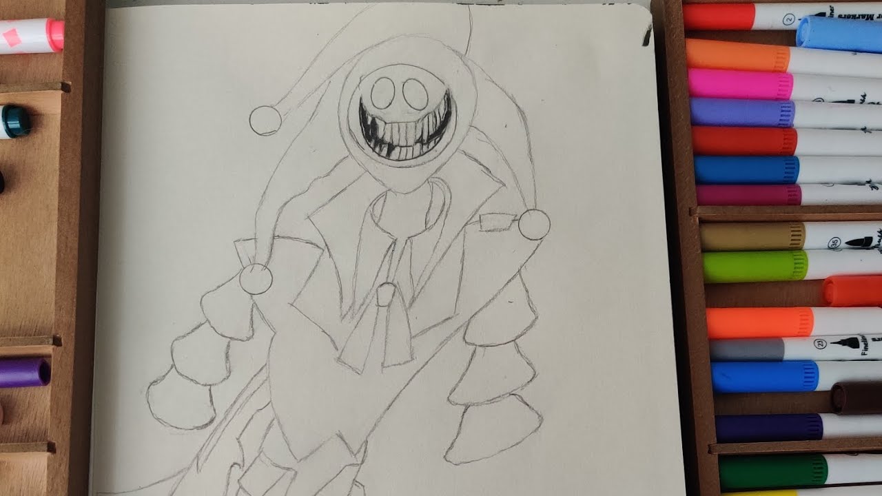 Previewing the sketch of The Prototype from Poppy Playtime.