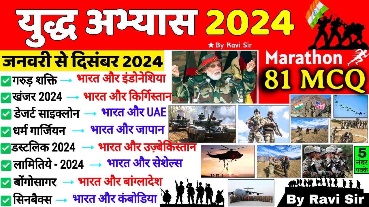 युद्ध अभ्यास 2024 | Military Exercise 2024 Current Affairs | Sainya Yudh Abhyas 2024 | Gk Trick