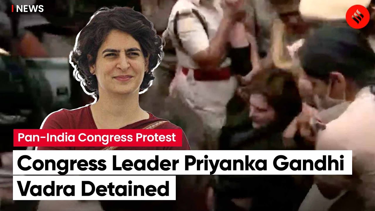 Priyanka Gandhi Vadra Detained Outside AICC HQ During Protest | Congress Protest