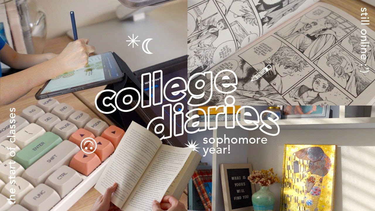 college diaries 🌱 first week of online classes, studying biology, eating hot pot, & hitting 100k!!