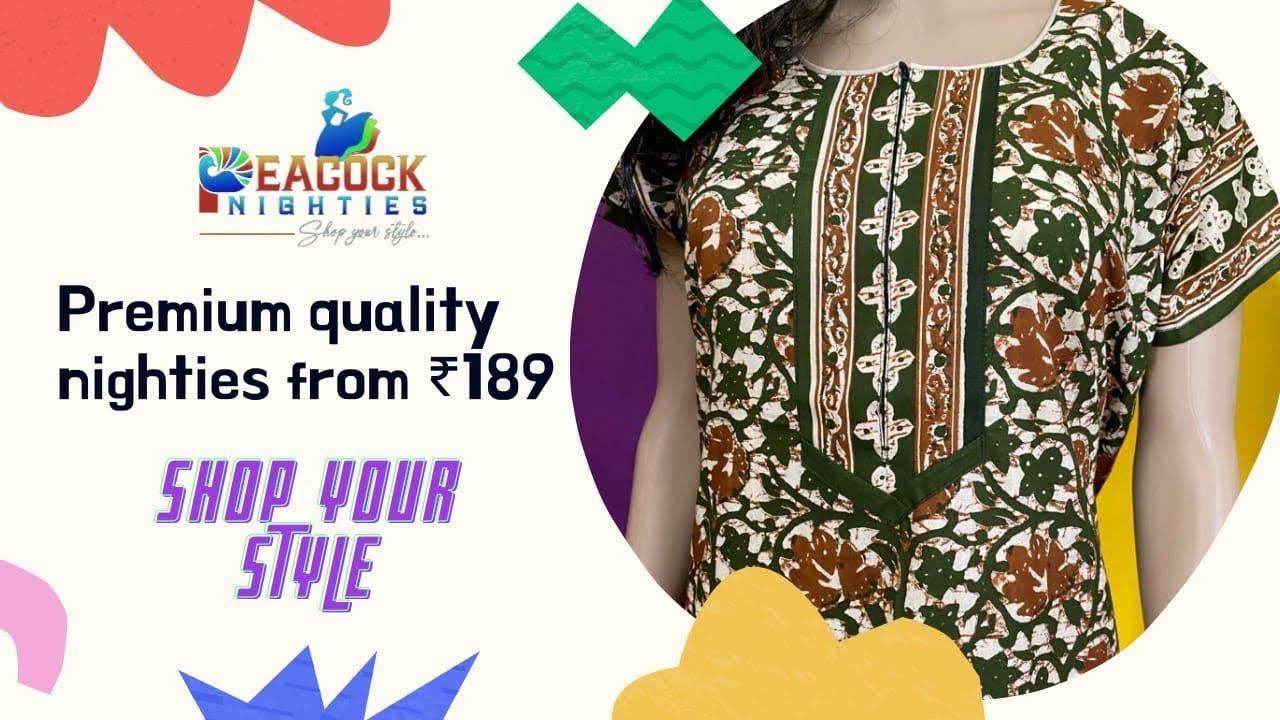 Premium Quality Nighties From ₹189 | Peacock Nighties Manufacturer | New Collections