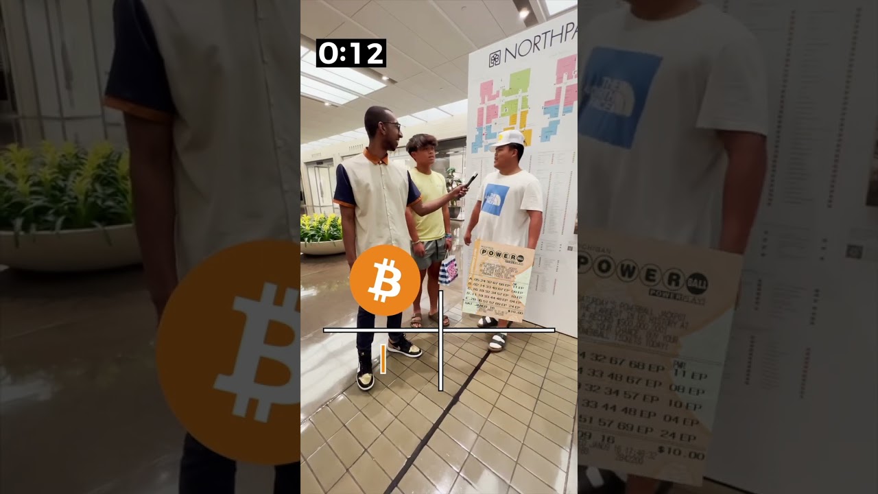 😳🤔 1 BITCOIN or 1 LOTTO Ticket? Which 1? 🤯😱 #shorts #viral #interview #funny #crypto #challenge