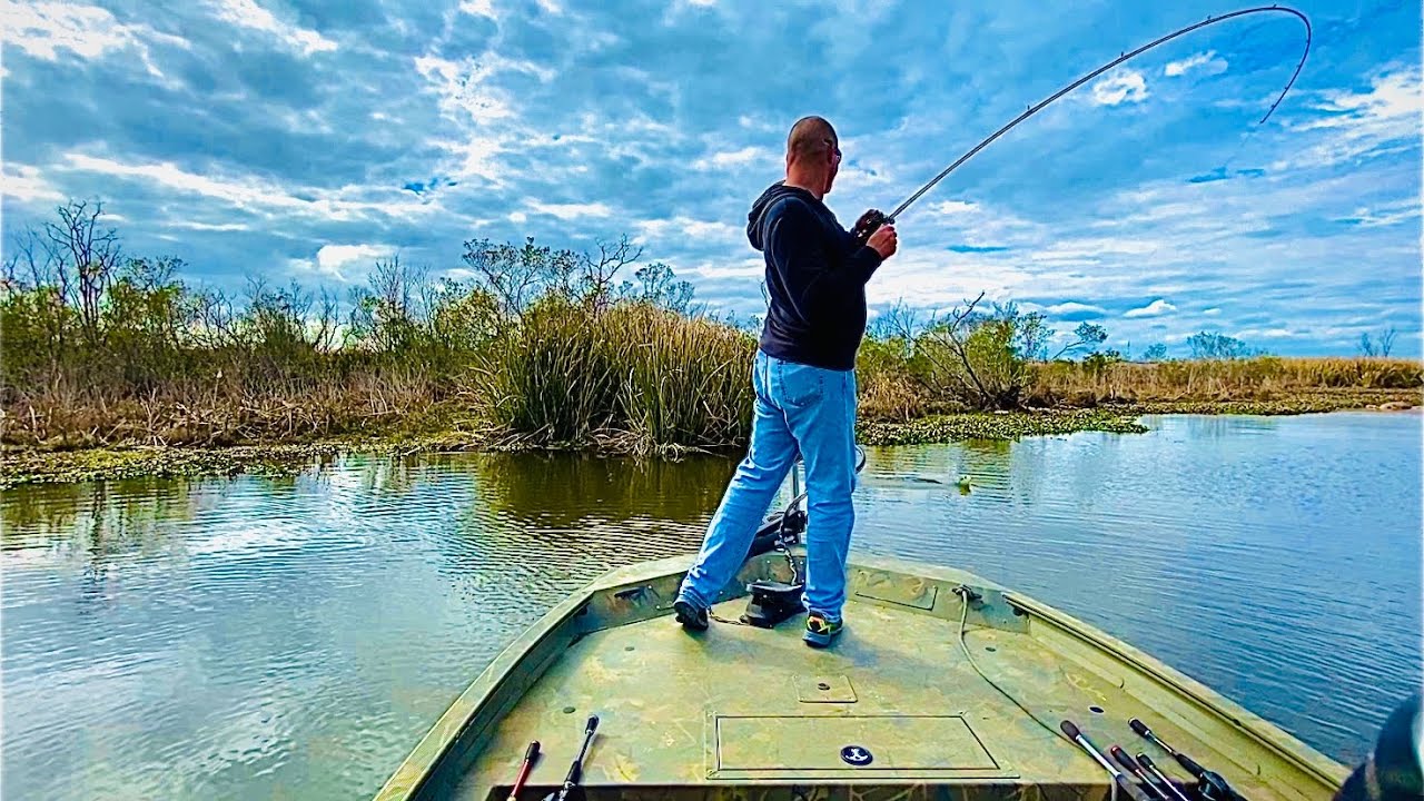 Bass fishing in Lake Fields Louisiana