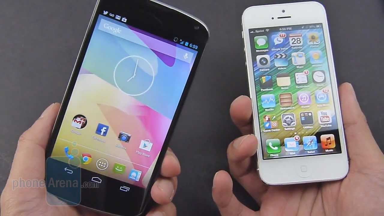 Google Nexus 4 vs Apple iPhone 5