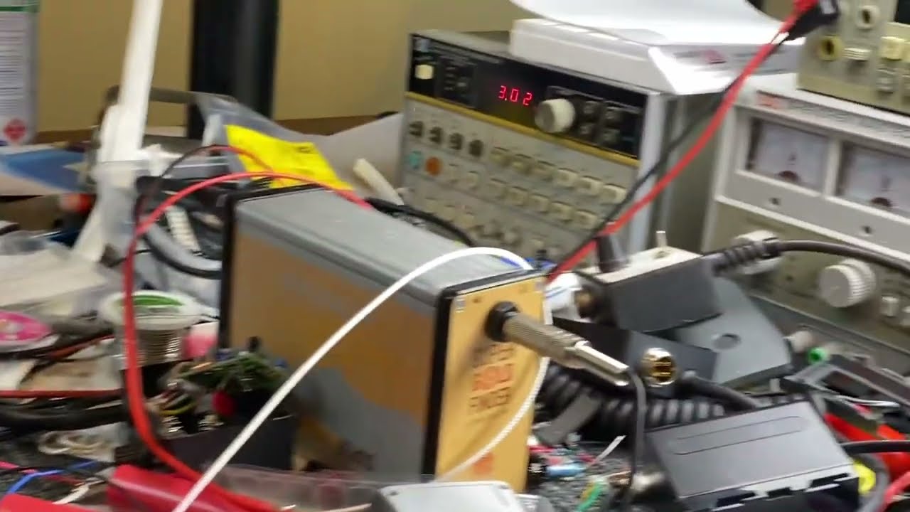 Metal detector coils testing self resonance on nugget finder coils.
