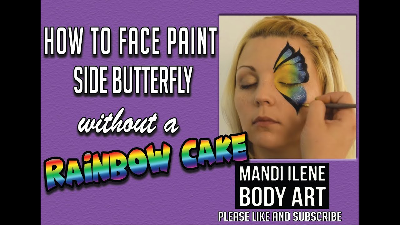 How to Face Paint a Side Butterfly by Mandi Ilene