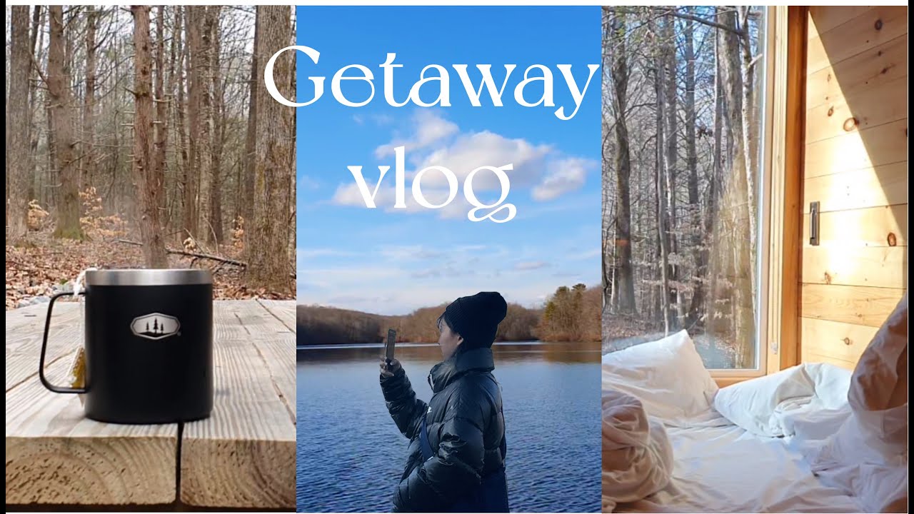 🏕️🍃Getaway Weekend in Machimoodus, CT | Travel vlog | getaway cabin | getaway house | New York