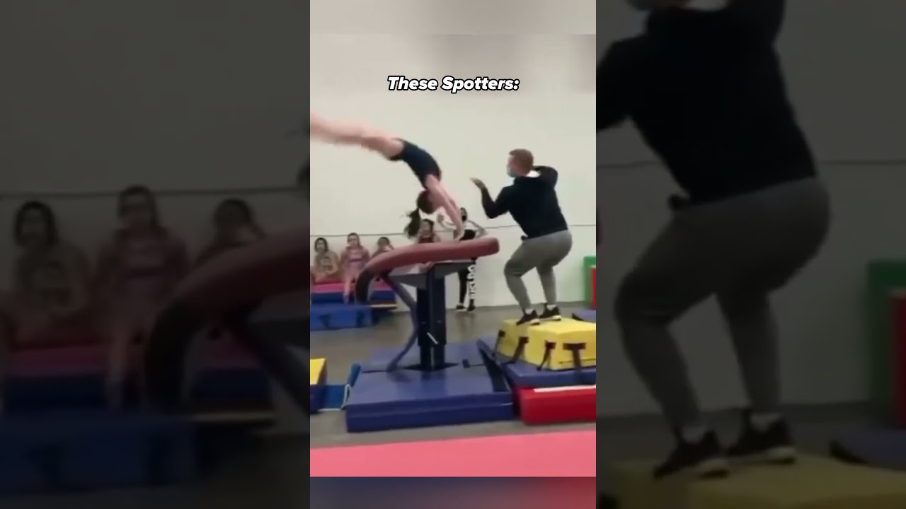 Gymnastics spotting deserves to be an Olympic sport😂🐐 #gymnastics #save #spotter
