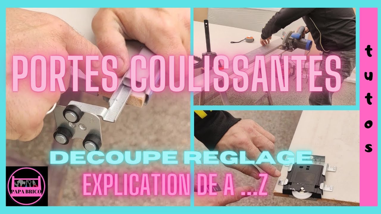comment installer des portes de placard coulissantes avec découpe