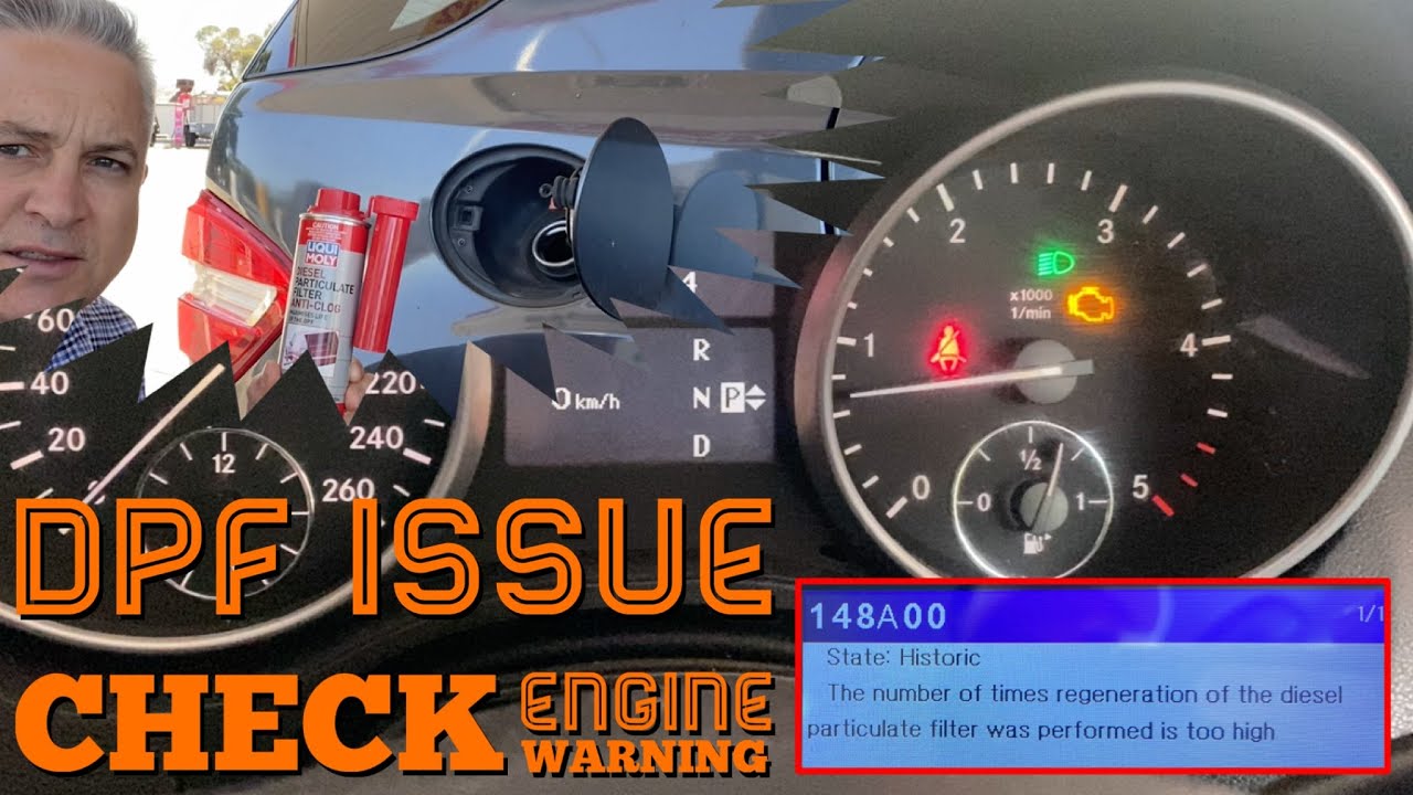 Mercedes Check Engine Light DPF - код ошибки 148A00