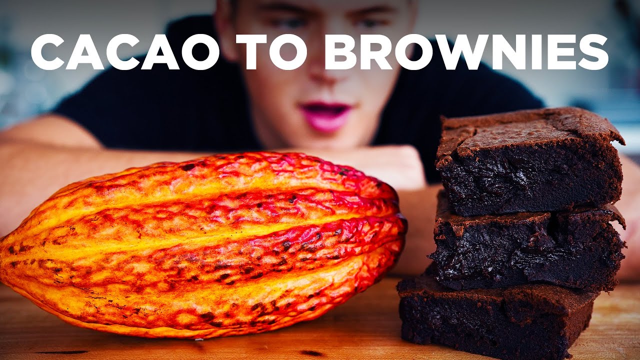 Making Brownies From A Cacao Fruit