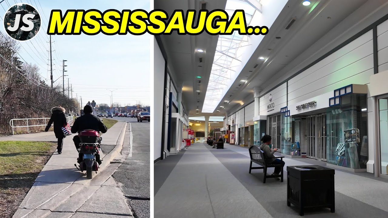 EMPTY Suburban Mall & Mississauga Stroads | Greater Toronto Walk