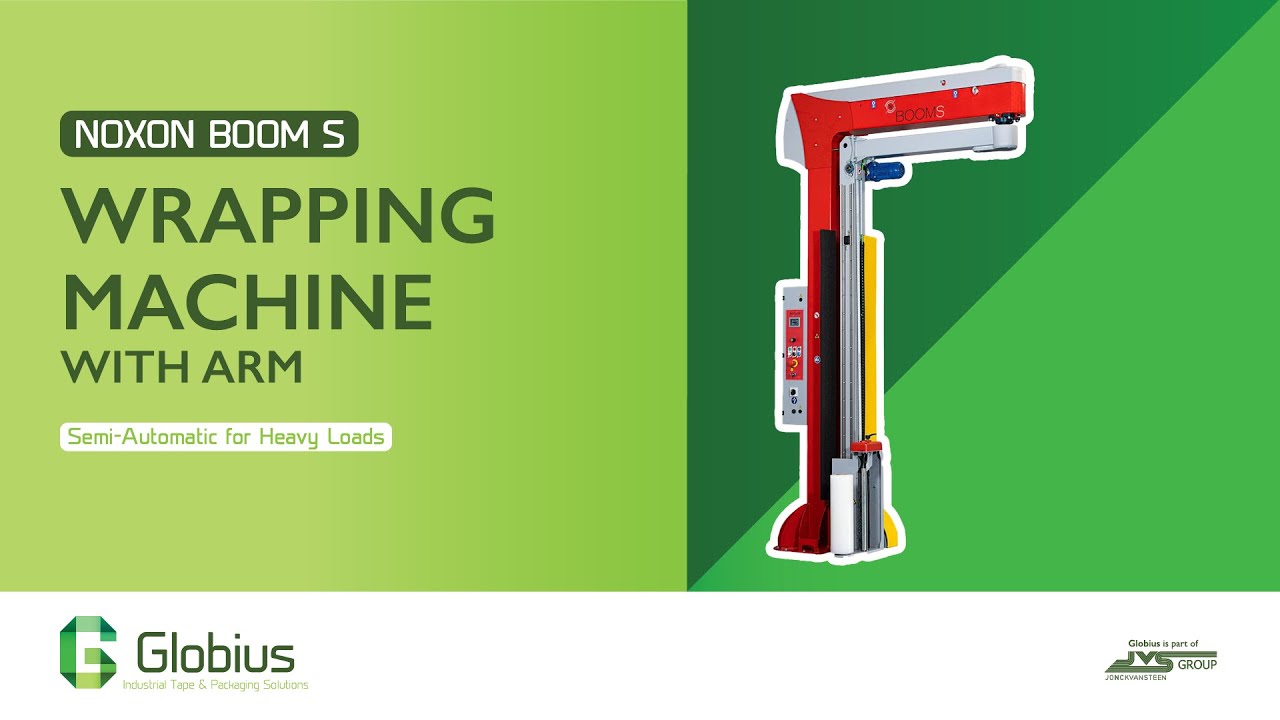 Noxon Boom S | Semi-automatische armwikkelaar voor zware pallets en stabiele ladingzekering