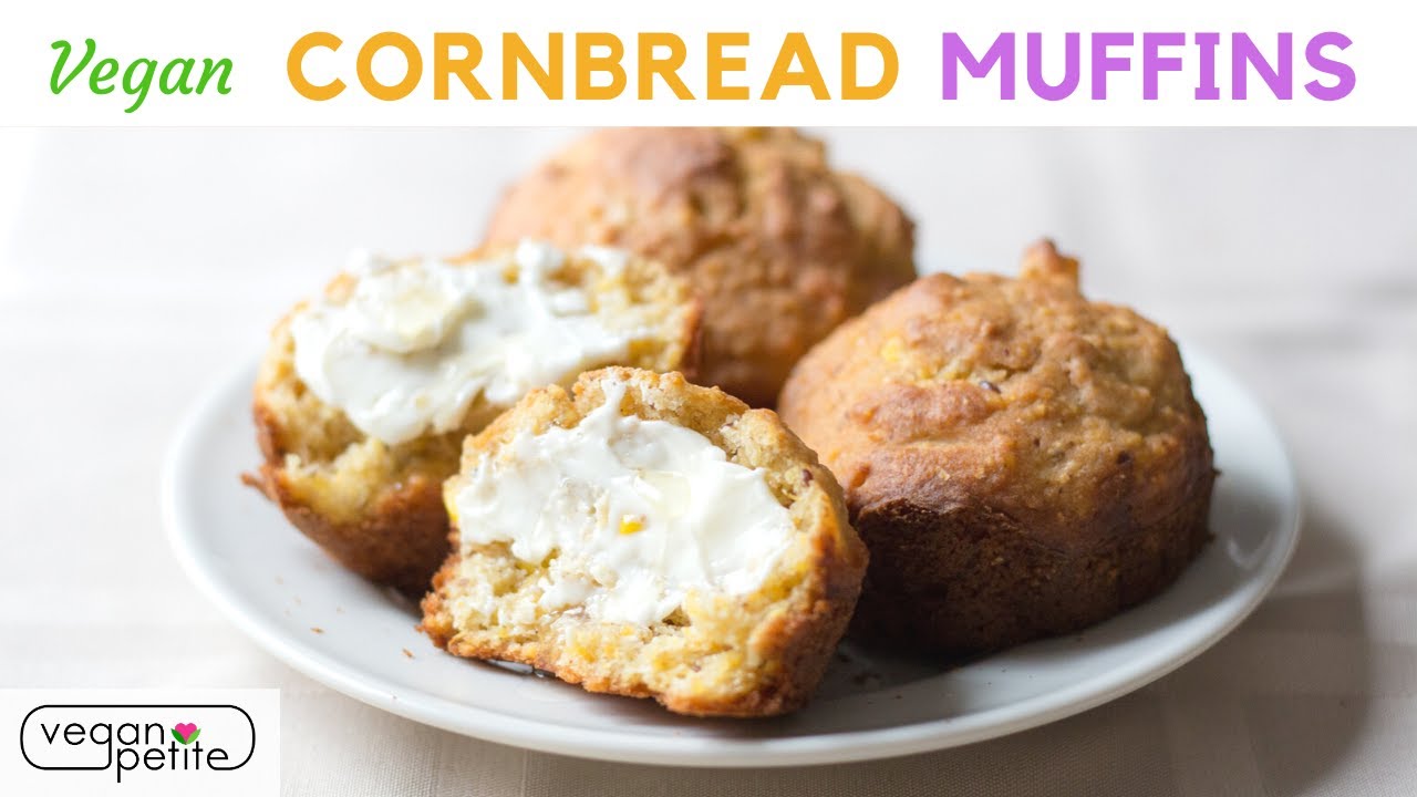Easy Vegan Cornbread Recipe - How to Make Vegan Cornbread Muffins