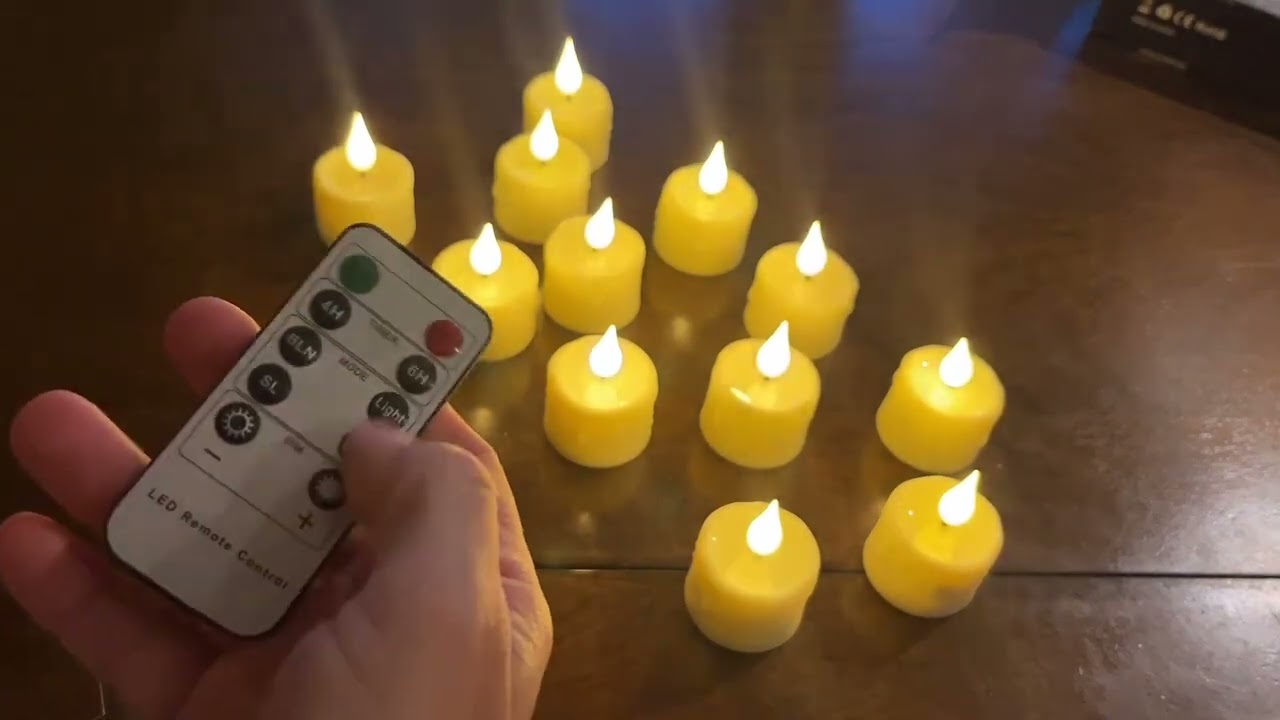 yunsheng 12PCS Rechargeable LED Tea Lights Candles with Remote Review