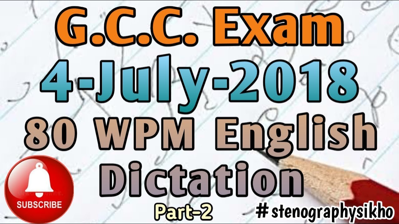 80 WPM English Dictation | 80 Speed English Dictation |  English Shorthand 80 | #stenographysikho