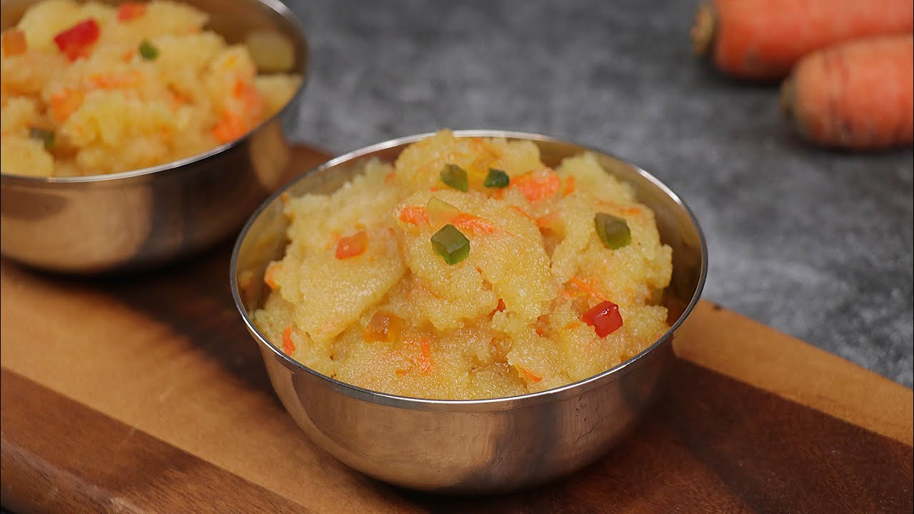১০ মিনিটে সুজি-গাজরের হালুয়া | Suji Halwa | Suji carrot halwa | Sujir Halua | Samolina Halwa