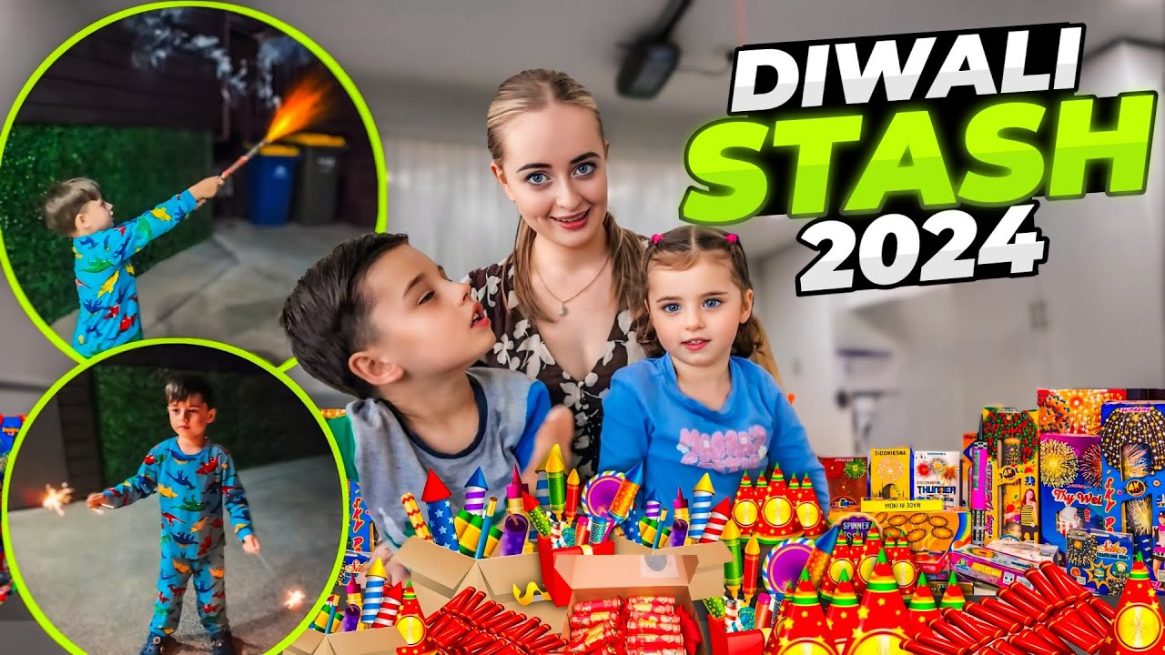 OUR OFFICIAL DIWALI STASH 2024 - Fireworks Vlog With Noah & Hazel