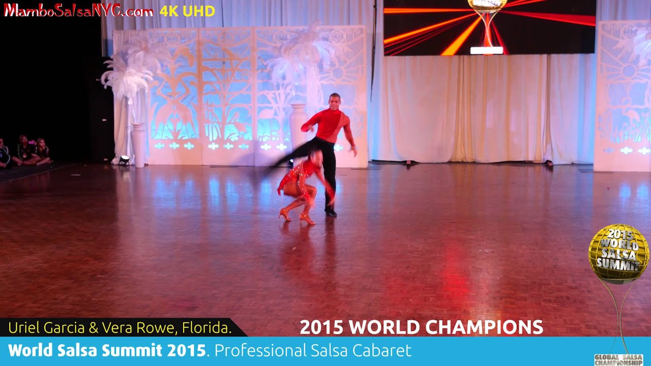 WSS15 Feb7. Pro Salsa Cabaret World Champions Uriel Garcia & Vera Rowe, Florida. REC 4K UHD.